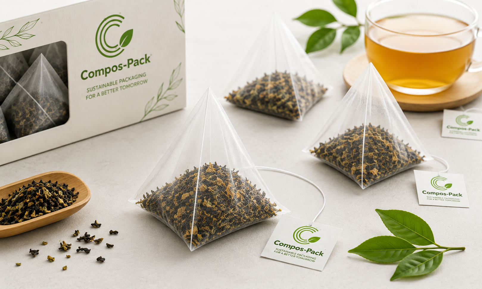 Empty Pyramid Tea Bag
